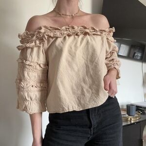 Anthropologie Cream Blouse